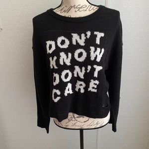 Hot Topic Don’t Know Don’t Care Sweater